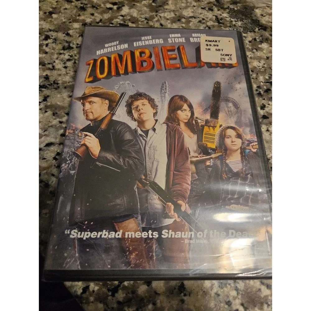 Sony Zombieland DVD Movie Unisex OS Black Widescreen New Sealed Woody Harrelson